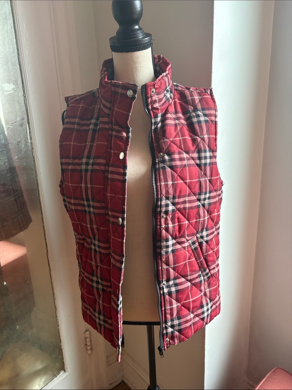 [Porter Collective] Plaid Puffer Vest